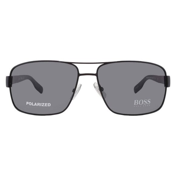 Hugo Boss Polarized Grey Rectangular Men's Sunglasses BOSS 0521/S 0003/ - Picture 1 of 5